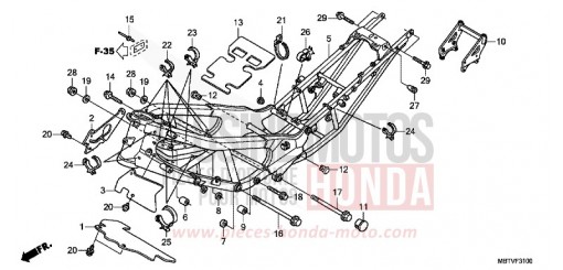 FRAME BODY (XL1000V) XL1000VB de 2011